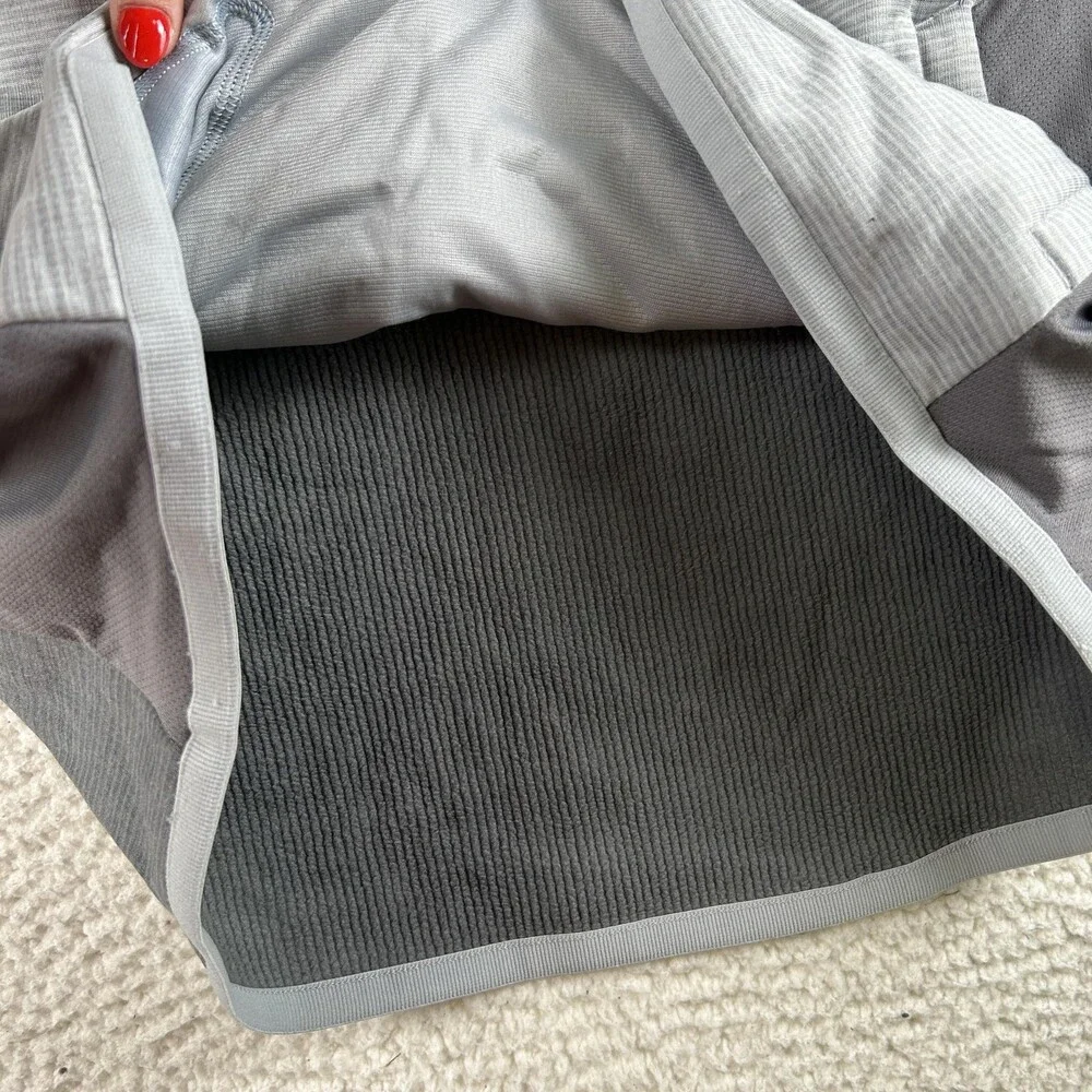 Under Armour Hoodie Mens Large Gray ColdGear Fitted Zip Pocket Fleece Pullover